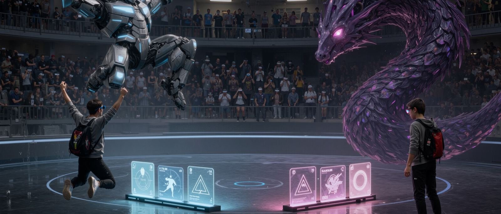 Two players, one arena, and a monster the whole room can see